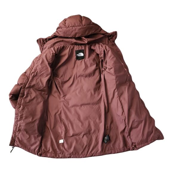 The North Face Parka Woman's XS Gotham Mid 550 Fill Down Hooded Marron Purple - Picture 3 of 9
